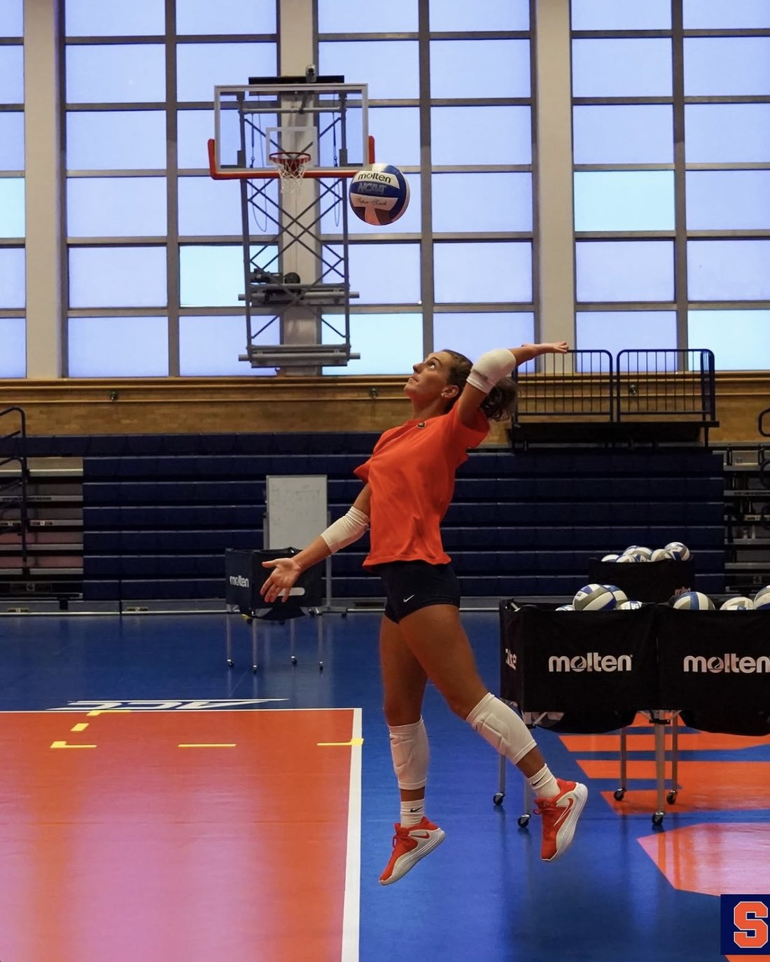 Serve reps on the ACC court — preseason at Syracuse